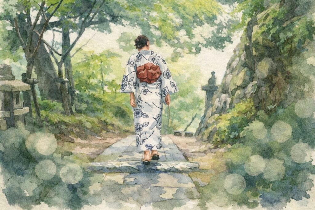 徒然草第九段をイメージして書いてもらいました