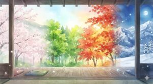 徒然草第十九段のイメージ図